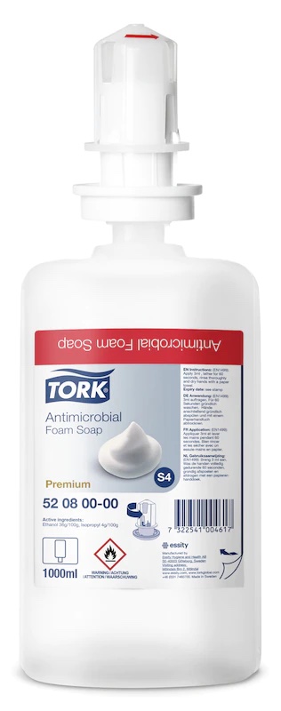 Sapun spuma antimicrobian (produs biocid) 1L Tork antimicrobian imagine noua